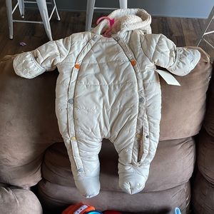6-9 month tan snow suit